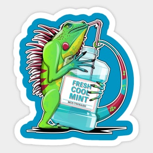 Iguana Bathroom Humor Sticker